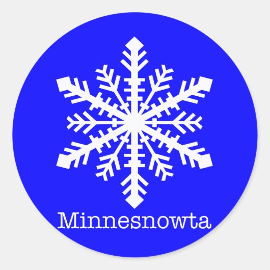 Minnesnowta Snowflake Runder Aufkleber (Vorderseite)