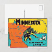 Minnesota 10.000-Seen Postkarte (Vorne/Hinten)