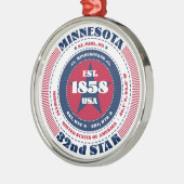 Minnesota 32. Staat Weihnachtsfeier Ornament Aus Metall (Links)