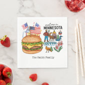 Minnesota 4. Juli Unabhängigkeitstag Party Serviette (Beispiel)