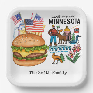 Minnesota 4. Juli Unabhängigkeitstagparty Pappteller