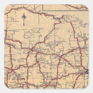 Minnesota 8 quadratischer aufkleber
