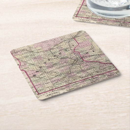 Minnesota 9 rechteckiger pappuntersetzer (angewinkelt)