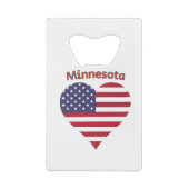 Minnesota American Flag Herz Geldbeutel Flaschenöffner (Rückseite)