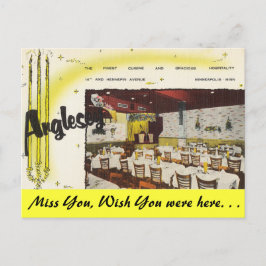 Minnesota, Anglesey Restaurant, Minneapolis Postkarte