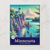 Minnesota | Anime Style Cel Schattenkarte Postkarte (Vorderseite)