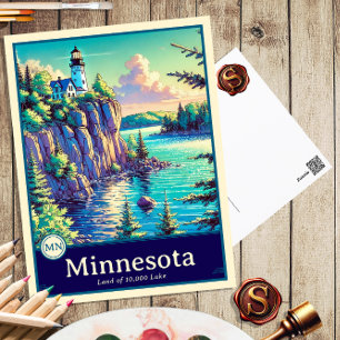 Minnesota Anime Style Cel Schattenkarte Postkarte