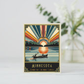 Minnesota | Art Deco Postkarte (Stehend Vorderseite)