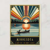 Minnesota | Art Deco Postkarte (Vorderseite)