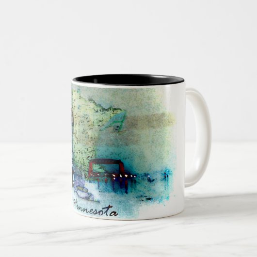 Minnesota Art Design Zweifarbige Tasse (VorderseiteRechts)