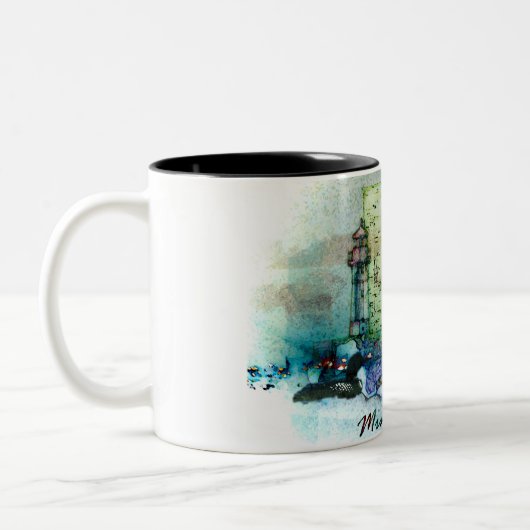 Minnesota Art Design Zweifarbige Tasse (Links)