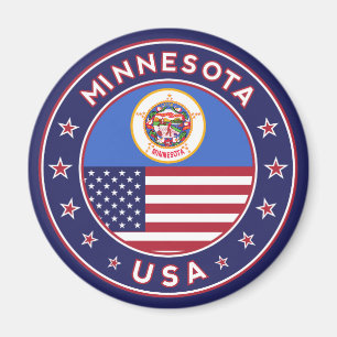 Minnesota-Aufkleber, Telefongehäuse, Tasche, Uhr Magnet