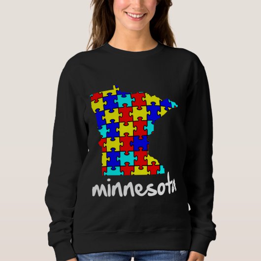 Minnesota Autismus Bewusstsein Sweatshirt (Vorderseite)