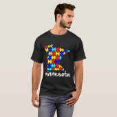 Minnesota Autismus Bewusstsein T-Shirt (Vorne ganz)