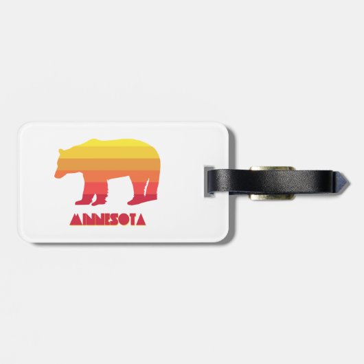 Minnesota Bear Gepäckanhänger (Rückseite horizontal)