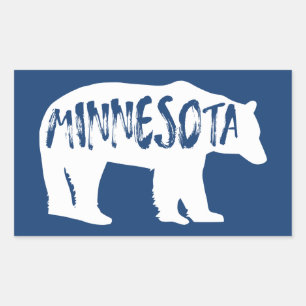 Minnesota Bear Rechteckiger Aufkleber