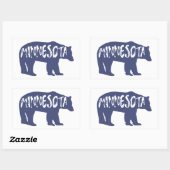 Minnesota Bear Rechteckiger Aufkleber (Blatt)