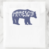 Minnesota Bear Rechteckiger Aufkleber (Tasche)