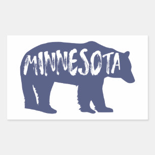 Minnesota Bear Rechteckiger Aufkleber