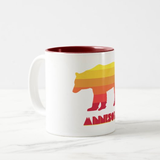 Minnesota Bear Zweifarbige Tasse (Vorderseite Links)