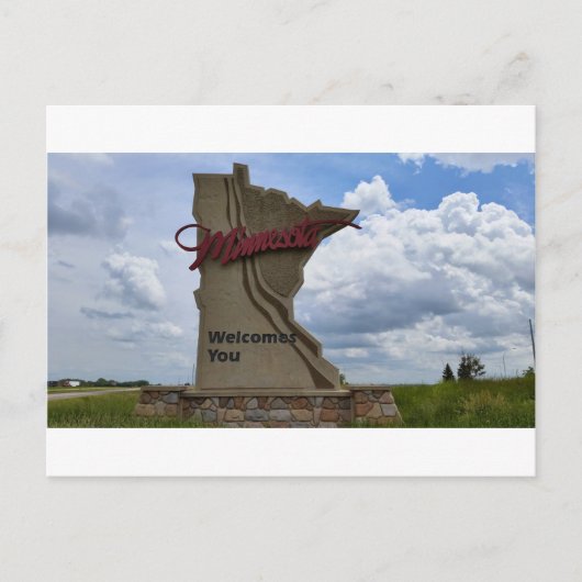 Minnesota begrüßt Sie Postkarte (Vorderseite)