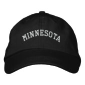 Minnesota bestickte, anpassbare Cap Black Bestickte Kappe (Vorderseite)