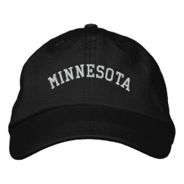 Minnesota bestickte, anpassbare Cap Black Bestickte Kappe