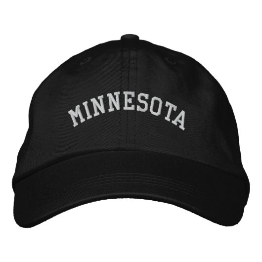Minnesota bestickte, anpassbare Cap Black Bestickte Kappe (Vorderseite)
