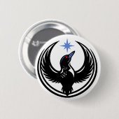 Minnesota Bird Loon Protest Button (Vorne & Hinten)