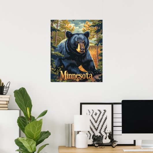 Minnesota Black Bar Poster (Heimbüro)