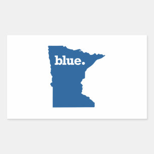 MINNESOTA BLAUER STAAT RECHTECKIGER AUFKLEBER