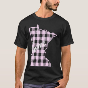 Minnesota Buffalo Kariert Zuhause Staat Country Pi T-Shirt