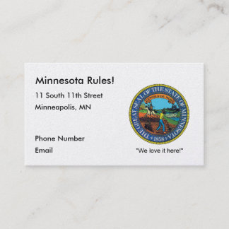 Minnesota Business Cards Terminkarte