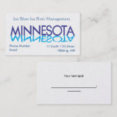 Minnesota Business Cards Terminkarte (Vorne/Hinten)