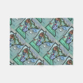 Minnesota-Cartoon-Karte Fleecedecke (Vorderseite (Horizontal))