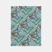 Minnesota-Cartoon-Karte Fleecedecke (Vorderseite)