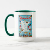 Minnesota-Cartoon-Karte Tasse (Links)