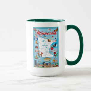 Minnesota-Cartoon-Karte Tasse