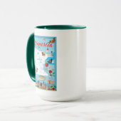 Minnesota-Cartoon-Karte Tasse (Vorderseite Links)