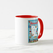 Minnesota-Cartoon-Karte Tasse (VorderseiteRechts)