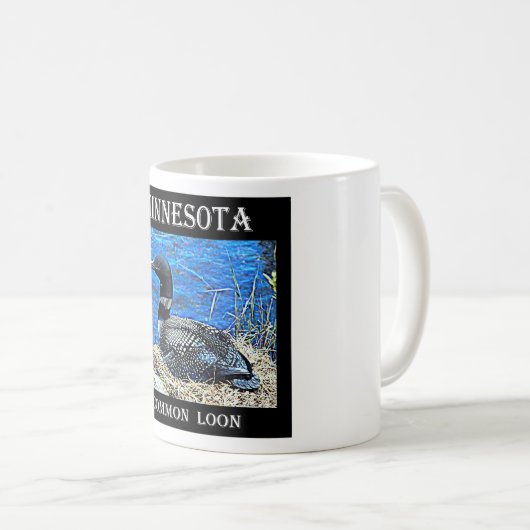 Minnesota-CommonLoon Kaffeetasse (VorderseiteRechts)