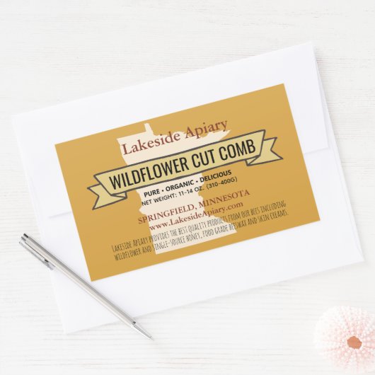 Minnesota Cut Comb Honey Rectangle Stickers (Umschlag)