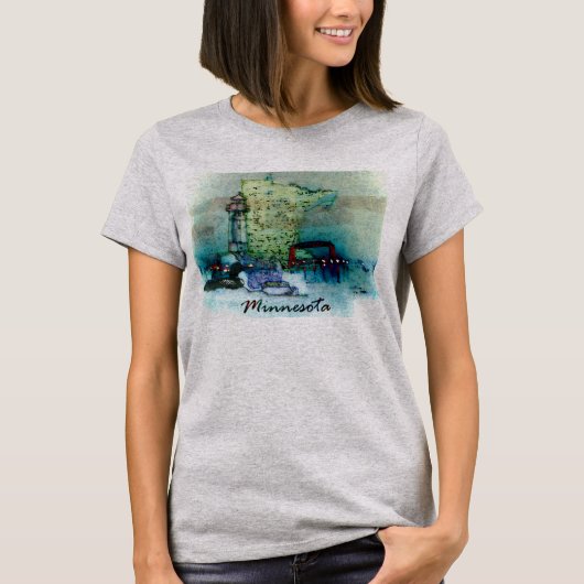 Minnesota Digitale Kunst T-Shirt (Vorderseite)