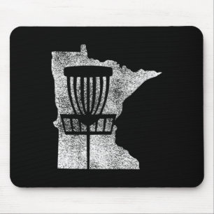 Minnesota Disc Golf Staat mit Basket Distressed G Mousepad