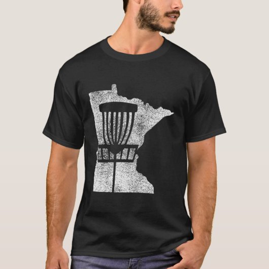 Minnesota Disc Golf Staat mit Basket Not leidend G T-Shirt (Vorderseite)