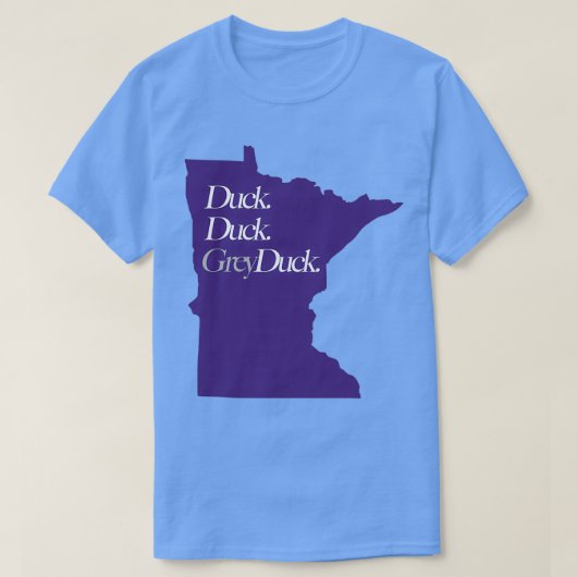 Minnesota Duck Duck Gray Duck Lila T-Shirt (Design vorne)
