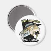 Minnesota 'Eye Candy Funny Walleye Fischen Magnet (Vorderseite/Rückseite)
