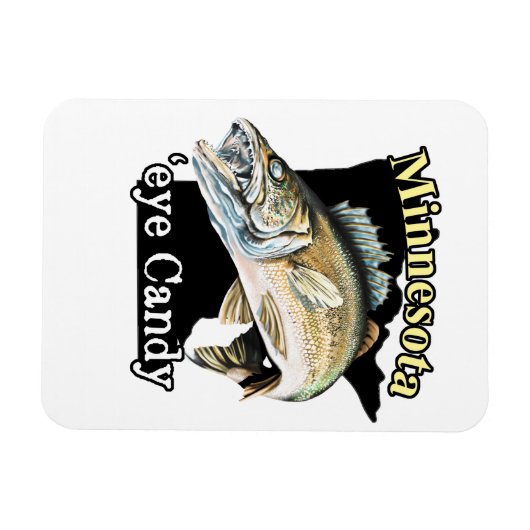 Minnesota 'Eye Candy Funny Walleye Fischen Magnet (Horizontal)