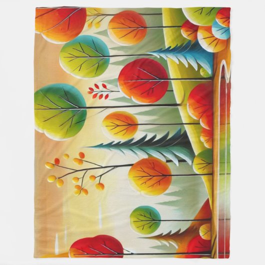 Minnesota Fall Forest and Lake Fleecedecke (Vorderseite)