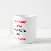 Minnesota-Fan, treu Kaffeetasse (Vorderseite Links)